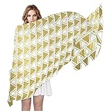 MALPLENA Damen-Schals mit goldenen Dreiecks-Flagge, Chiffon, Schals und Wraps, Schals, multi