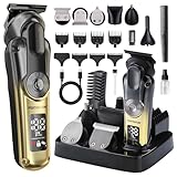 PORTENTUM Haarschneidemaschine profi – Set mit 21 – LED – Barttrimmer herren – trimmer für...