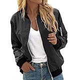 Generisch Übergangsjacke Damen Jacke Freizeitjacke Langarm Casual Reißverschluss Leichte Outwear...