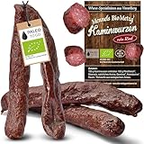 BIO Rind Kaminwurzen – Rinder Rohwurst, zuckerfrei, glutenfrei – Protein Snack aus 100%...