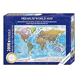 Close Up Weltkarte Puzzle 2000 Teile - Die Welt - 97 x 68 cm Premium Map 2020 - MAPS IN Minutes