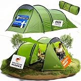 trailvista® Cevedale Zelt 4 Personen Wasserdicht, leicht, kompakt & schnell aufbaubare Zelte,...
