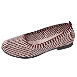 Damen Ballerina Flache Schuhe Pumps Klassische Espadrilles Loafer mit Absatz Vegan rutschfest Unisex...