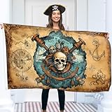 Piratenflagge 90x150 cm mit Ösen – Groß Piratenflagge Kinder – Lebendiger Digitaldruck –...