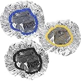 VILLFUL 3 Stück Haarpflege Kappen Aluminiumfolie Haarkappen Elastisch Wiederverwendbar für Haaröl...