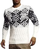 Leif Nelson Herren Strickpullover Norwegerpullover Pullover mit Rundkragen Winterpullover Männer...