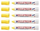 edding Spezialmarker 950 industry painter, 10 mm | (5 Marker, gelb)