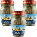 3x Flott Acciughe 'Anchovies Sardellenfilets' in Sonnenblumenöl, 80 g