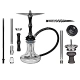 Heavensent Black Phantom Shisha Set Hookah Komplettset Black | Wasserpfeife Silikonschlauch Alu...