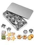 MOVKZACV 30PCS Ausstechformen, Fondant Ausstecher Ausstecher Rund Verschiedene Form Cookie Cutter...