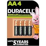 Duracell Akku AA, wiederaufladbare Batterien AA, 4 Stück, Unsere Nr. 1 - längste Haltbarkeit pro...