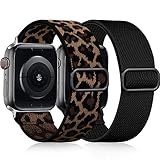 Easuny Elastisches Armand Kompatibel mit Apple Watch Armband 38mm 40mm 41mm 42mm, Verstellbares...