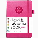 GoGirl Passwortbuch mit alphabetischen Registerkarten - Internetadresse & Passworthalter Logbuch zur...