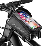 ROCKBROS Fahrrad Rahmentasche Wasserdicht Lenkertasche Oberrohrtasche Touchscreen für iPhone XR XS...