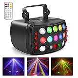 Discolicht Partylicht, DMX 512 Effektstrahler,LED RGB Licht DJ Projektor Musikgesteuert DJ Disco...