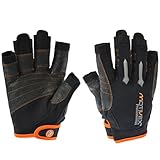 MOTIVEX® Professional Segelhandschuhe schwarz/orange, Größe L