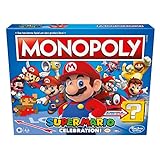 Monopoly E9517100 Super Mario Celebration Brettspiel für Super Mario Fans ab 8 Jahren, mit...