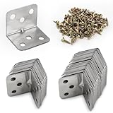 50 Stk Winkelverbinder Edelstahl Möbelwinkel 90 Grad Metallwinkel,L Winkel Metall Winkel zum...