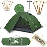 NORDBÄR® Zelt für 2-4 Personen Ultraleicht & wasserdicht | 2-4 Mann Zelt für Camping, Trekking,...