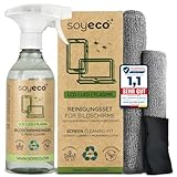 500ml Bildschirmreinigungsspray + 3x Mikrofasertuch: 40x40cm, 30x30cm, | Reinigungsflüssigkeit |...