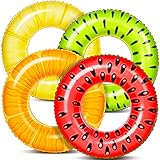 Sloosh 4 Pack aufblasbare Schwimmring, Schwimmreifen groß, Aufblasbare Schwimmringe, Strand...