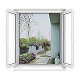 Apalus Fliegengitter Fenster, Zuschneidbar auf Fenstergrößen bis 130x150cm, Insektenschutz mit...