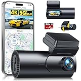 GKU 4K Dashcam Auto Vorne Hinten, 5GHz WiFi GPS, Dual Dash Cam, 1.5” IPS Mini Auto Kamera mit 64GB...