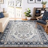 TALETA Teppich Wohnzimmer, Waschbarer Orientalisch Vintage Kurzflor für Wohnzimmer, Esszimmer,...