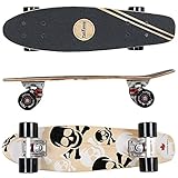 FunTomia Mini-Board Cruiser Skateboard 57cm aus 7-lagigem kanadischem Ahornholz inkl. ABEC-9...