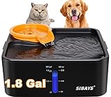 SIBAYS 235oz 1.8GAL 7L Trinkbrunnen für Hunde, Große Hunde Haustier Wasser Brunnen mit 5 Schichten...