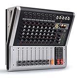 DISHENGZHEN 8-Kanal-Power-Mischpult, Audio-Mixer-Kit, integrierte 16 Arten von Digitaleffekten, 2 x...