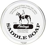 Fiebing's Saddle Soap White 3.5 oz | Polish and Clean Leather | Revives Color