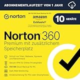 Norton 360 Premium mit extragroßer Backup-Kapazität – Amazon Exklusiv* 75GB zusätzlicher...
