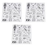 RASTKY Langlebige und Wiederverwendbare Transparente Weihnachtsstempel für die Kartengestaltung, 3...