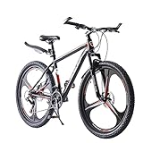 LSBIKE Mountainbike 27,5 Zoll, 21-Gang Shimano, Hardtail MTB mit Stoßdämpfer, 3-Speichen-Räder,...
