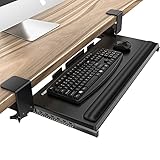 AboveTEK Tastaturablage Unter dem Schreibtisch mit Handgelenkstütze, 68 × 28 cm Tastaturständer...