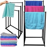 KRUMAD Handtuchhalter Stehend, Handtuchständer 3-stufiger aus Metall, Freistehender Handtuchhalter...