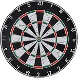 Dartscheibe Deluxe, beidseitig beflockt, extra große Scheibe, dünne Drähte, Ring Zielscheibe