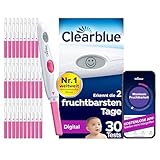 Clearblue Kinderwunsch Ovulationstest Kit Digital, 30 Tests + 1 digitale Testhalterung,...
