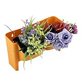 ZPSHYD Wandblumenpot Wand-Blumenkopf, Harz Bonsai-Topf für Sukkulenten, 2 Taschen, stapelbar, gelb