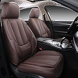 Coverado Sitzbezüge Vorne und Hinten 4 Stück, Wasserdichtes Nappa Leder Auto Sitzschutz...