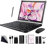 2025 Neueste Tablet 10 Zoll,3-in-1 Android Tablet Mit Tastatur Maus Stift, 4G LTE Tablets Mit 2 SIM...