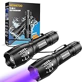 MOWETOO LED Taschenlampe, UV Taschenlampe 2 in 1, 395nm Ultraviolette Taschenlampe, Schwarzlicht...