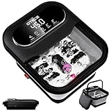 Qtiice Touchscreen Faltbare Fußbad und Massagegerät mit Heizung, Fußbadewanne, Fußbad mit Wärme...