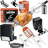 KESSER® Edelstahl Grillspieß Set 107cm passend für Weber Spirit Gasgrill, BBQ Fleischklammer,...