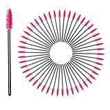 zoerbufan Einweg Wimpernbürste [50 Stück], Schwarz Kosmetik Pinsel für Wimpern und Augenbrauen,...