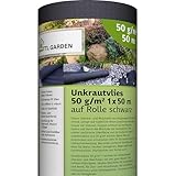 TTL Garden 50g/m² Unkrautvlies 50m² 1x50m Rolle - sehr wasserdurchlässig 50 x 1 m breit auf Rolle...