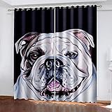 Vorhänge Blickdicht Schlafzimmer Wohnzimmer - 2Er Set Modern Vorhang Mit Ösen 200X164Cm (Bxh) 3D...