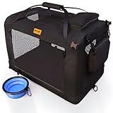 PetProved Hundebox Transportbox Hund Katze Hundetransportbox Hundebox Faltbar für Zuhause Hundebox...