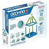 Geomag Classic - 25 Teile - Magnetisches Konstruktionsspielzeug für Kinder - Green Line - Lernspiel...